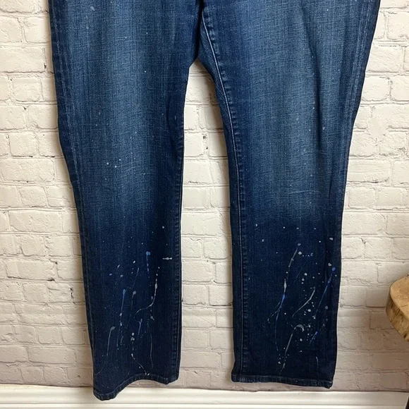 Seven7 Dark Wash Paint Splatter Jeans - Picture 3 of 16